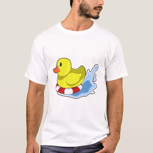 Duck with Swim ring in Water.PNG T-Shirt (Front)