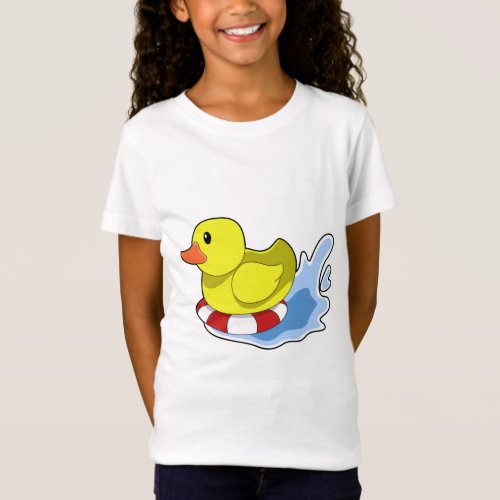 Duck with Swim ring in WaterPNG T_Shirt