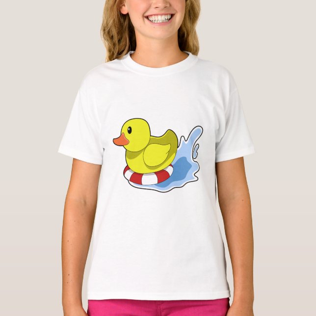Duck with Swim ring in Water.PNG T-Shirt (Front)