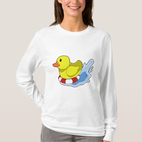Duck with Swim ring in WaterPNG T_Shirt