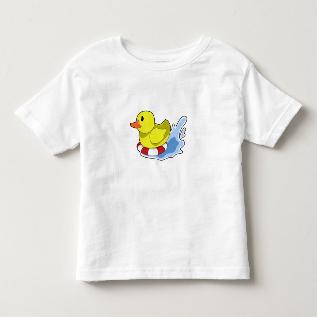 Duck with Swim ring in Water.PNG Toddler T-shirt (Front)