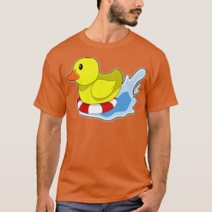 Duck With Swim Ring In Water  T-Shirt