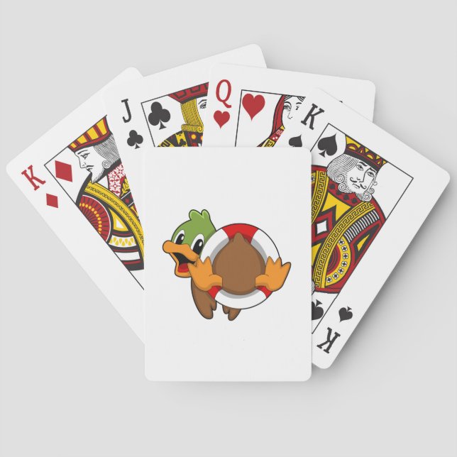 Duck with Swim ring Poker Cards (Back)
