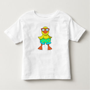 Duck with Swim ring & Sunglasses Toddler T-shirt