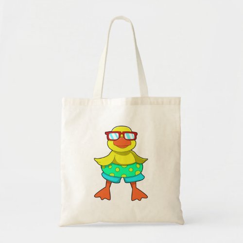 Duck with Swim ring  Sunglasses Tote Bag