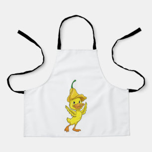 Duck with yellow Bell Cap Apron