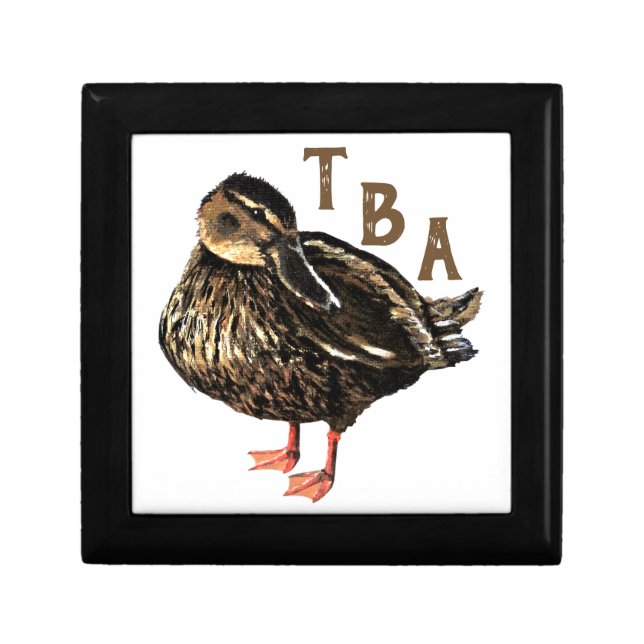 Duck Wooden Jewelry Keepsake Box (Front)