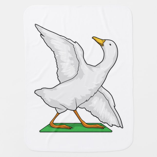 Duck Yoga Meditation Fitness Baby Blanket (Front)