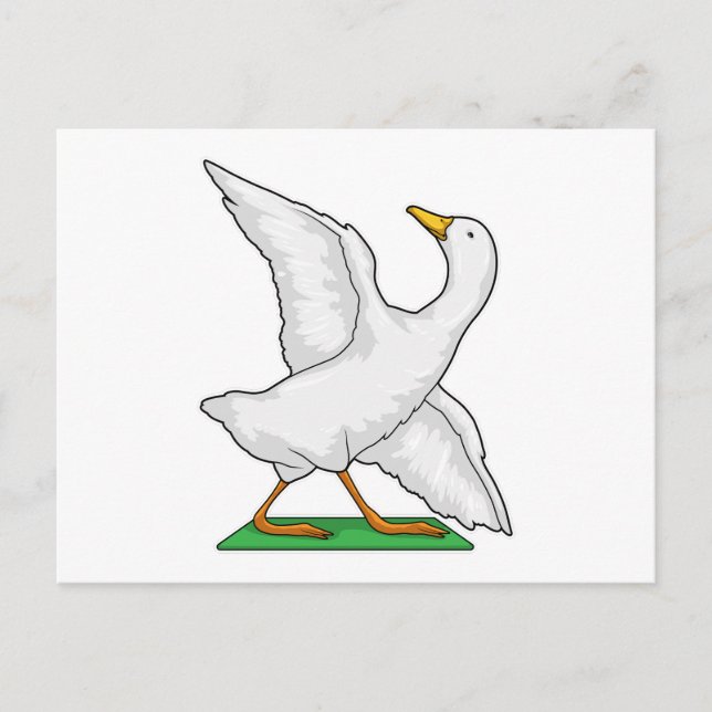 Duck Yoga Meditation Fitness Postcard (Front)