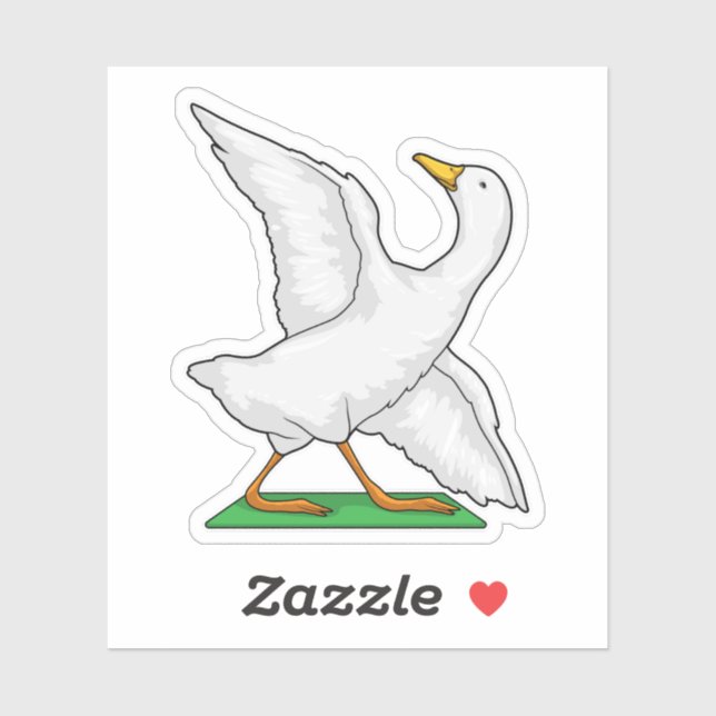 Duck Yoga Meditation Fitness Sticker (Sheet)