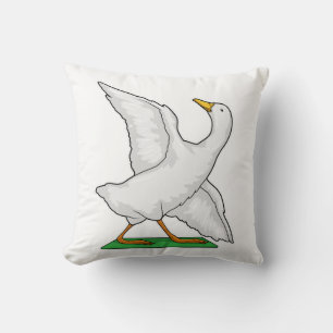 Duck Yoga Meditation Fitness Throw Pillow