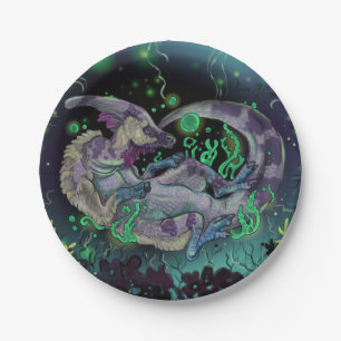 Duckbill Dinosaur Art Paper Plates