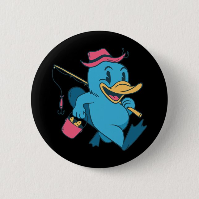 Duckbill Fisherman  Button (Front)