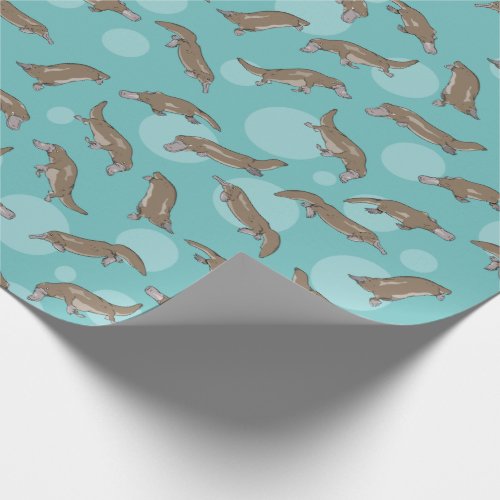 Duckbilled Platypus Pattern Wrapping Paper