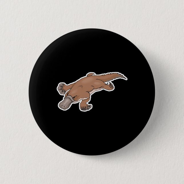 duckbilled platypus pinback button (Front)