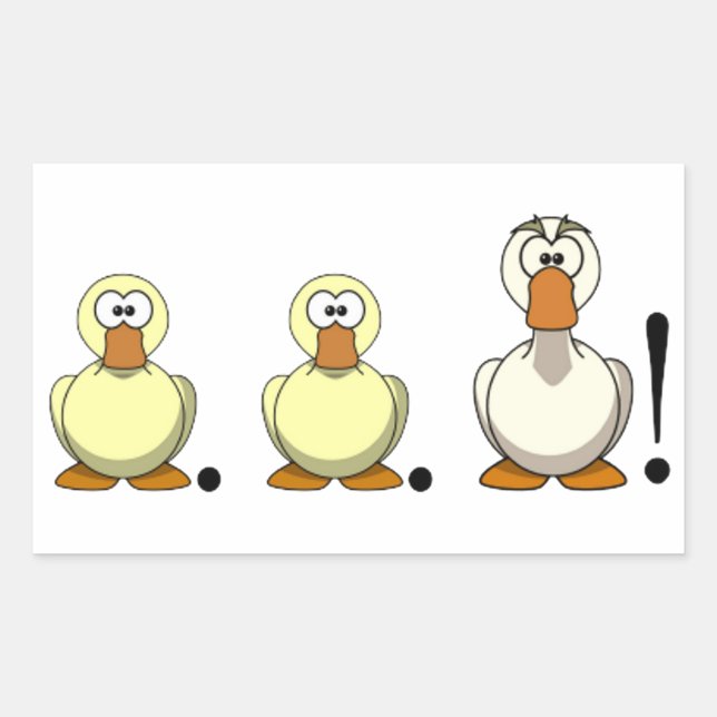DuckDuckGoose Rectangular sticker (Front)