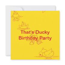 Duckie Birthday Invitation