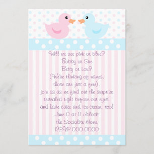 Duckies of Pink and Blue Invitation