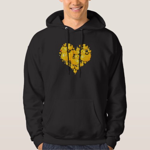 Duckies Rubber Duck Heart Duckie Quack Ducky Valen Hoodie