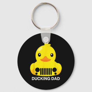 Ducking Dad Hunting Dad Grandpa Funny Father's Day Keychain