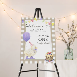 Duckling 1st Birthday Party Foam Board