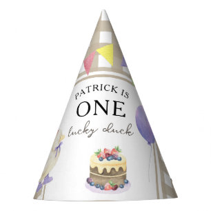 Duckling 1st birthday party hat