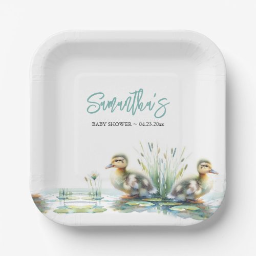 Duckling Baby Shower Disposable Paper Plates