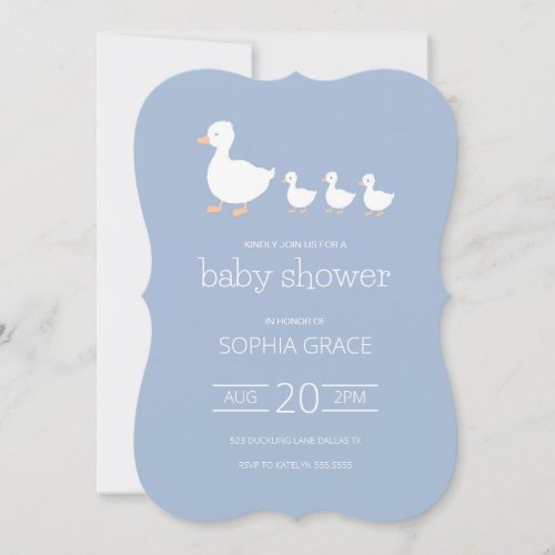 Duckling Baby Shower Invitation