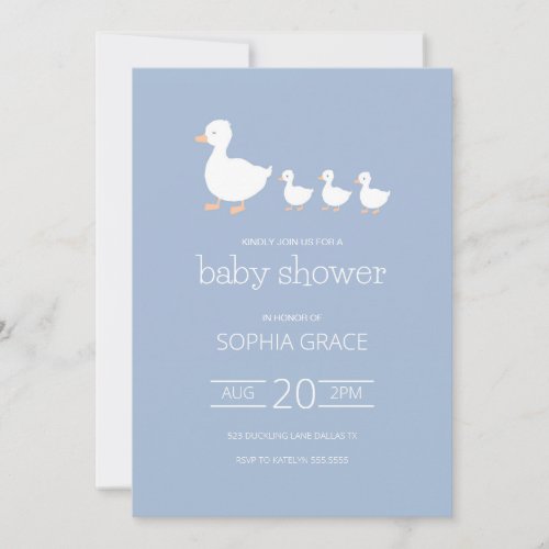 Duckling Baby Shower Invitation