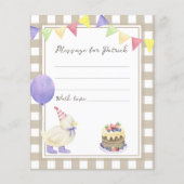 Duckling birthday time capsule message (Front)