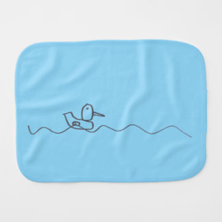 Duckling Burp Cloth  / Wash Cloth Blue
