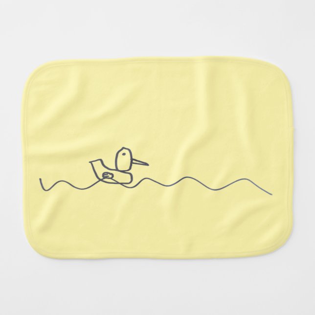 Duckling Burp Cloth Yellow (Front Horizontal)