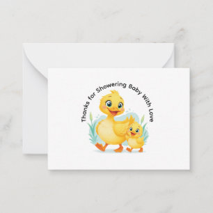 Duckling Duo of Happiness Thank You Note Card