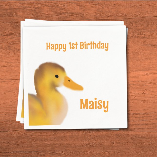 Duckling First Birthday  Napkins (Creator Uploaded)