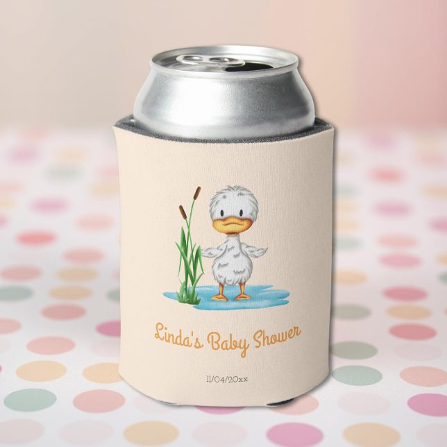 Duckling Gender Neutral Baby Shower Can Cooler (Creator Uploaded)