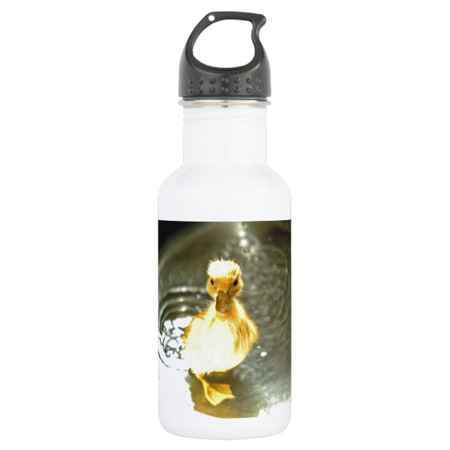 Duckling has a bath. water bottle (Front)