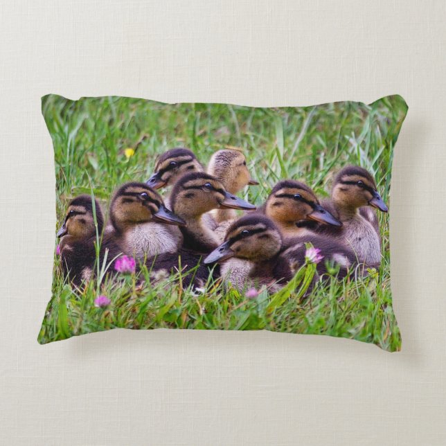 Duckling Huddle Pillow (Back)