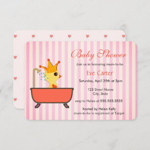 Duckling in a Bath   Baby Shower Invitation