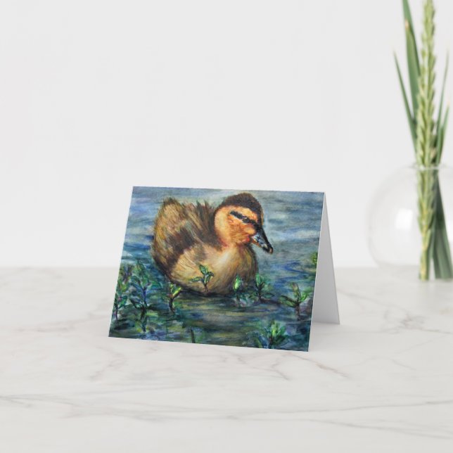 Duckling Letterpress Thank You Card (Front)