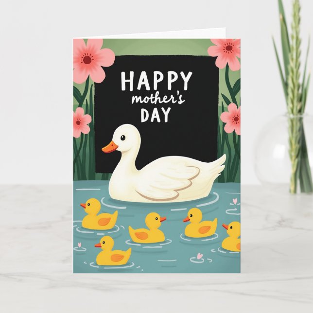 Duckling Mothers Day Scene Card (Front)