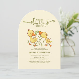 Duckling Twins Baby Shower Invitation