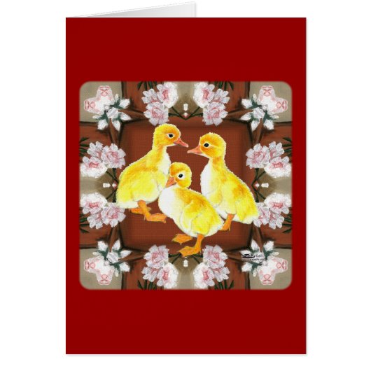 Ducklings and Roses Cards (Front)