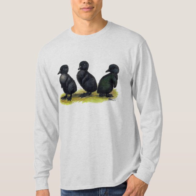 Ducklings Black Cayuga T-Shirt (Front)