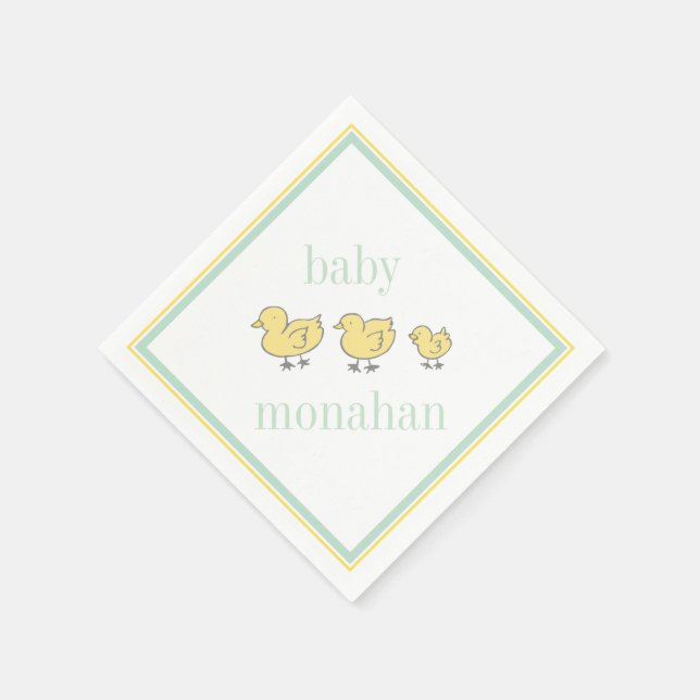 Ducklings | Cocktail Napkin (Corner)