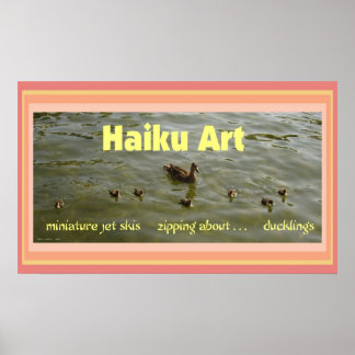 Ducklings Haiku Art Print