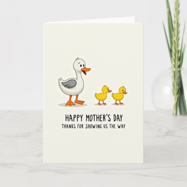 Ducklings Mothers Day Wishes Card (Front)