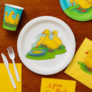 Ducklings Paper Plates