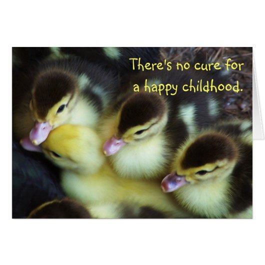 Ducklings "Thanks, Mom" Mother's Day Card (Front Horizontal)