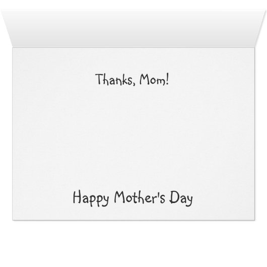 Ducklings "Thanks, Mom" Mother's Day Card (Inside Horizontal (Bottom))