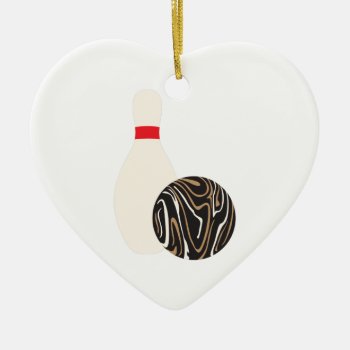 Duckpin Bowling Ball Ceramic Ornament by HopscotchDesigns at Zazzle